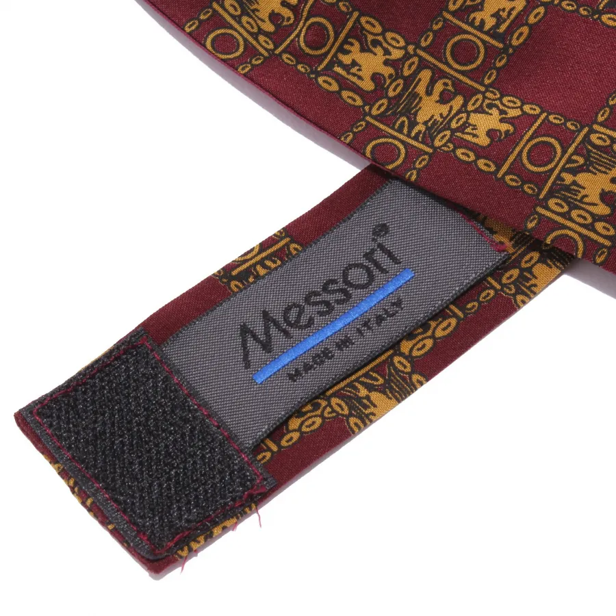 5890Y cravatta ascot uomo MESSORI bordeaux silk ascot tie men