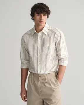 Camicia Seersucker gessata relaxed fit