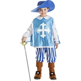 Costume da moschettiere blu per ragazzo