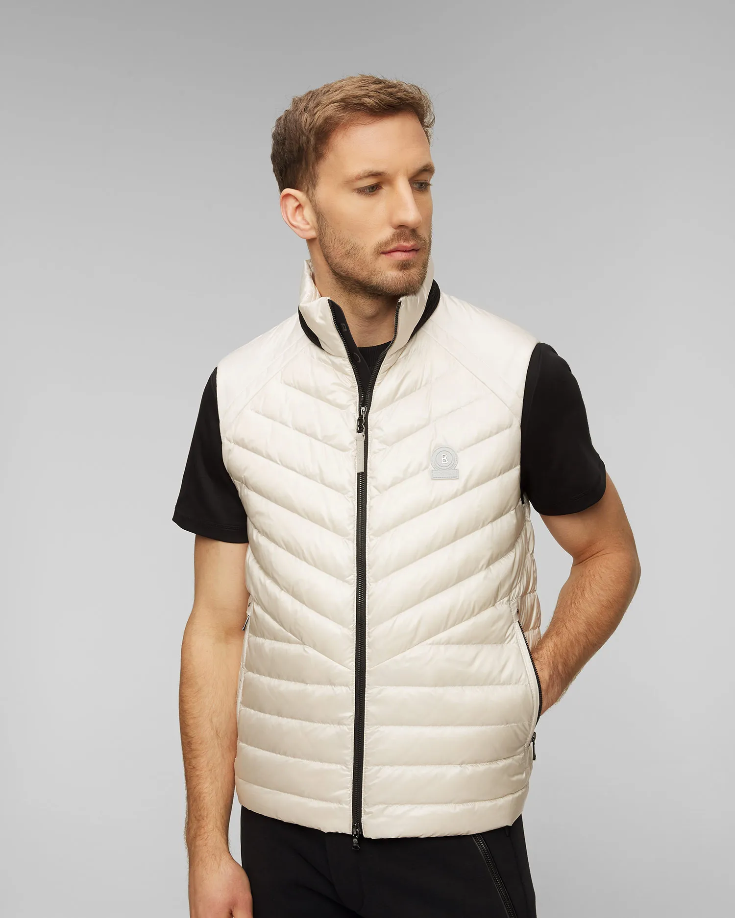 Gilet bianco con piumino da uomo BOGNER Lasse-D2 38486550-912