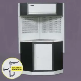Giunto ad angolo per arredamento con piano in acciaio Fervi A008F 