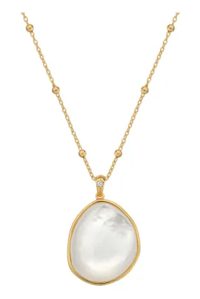 Hot Diamonds HD X JJ Oro tono su tono - Collana con ciondolo in madre perla