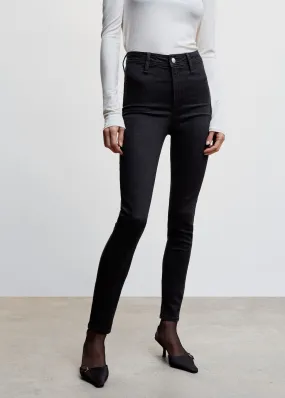 Jeggings di cotone a vita alta