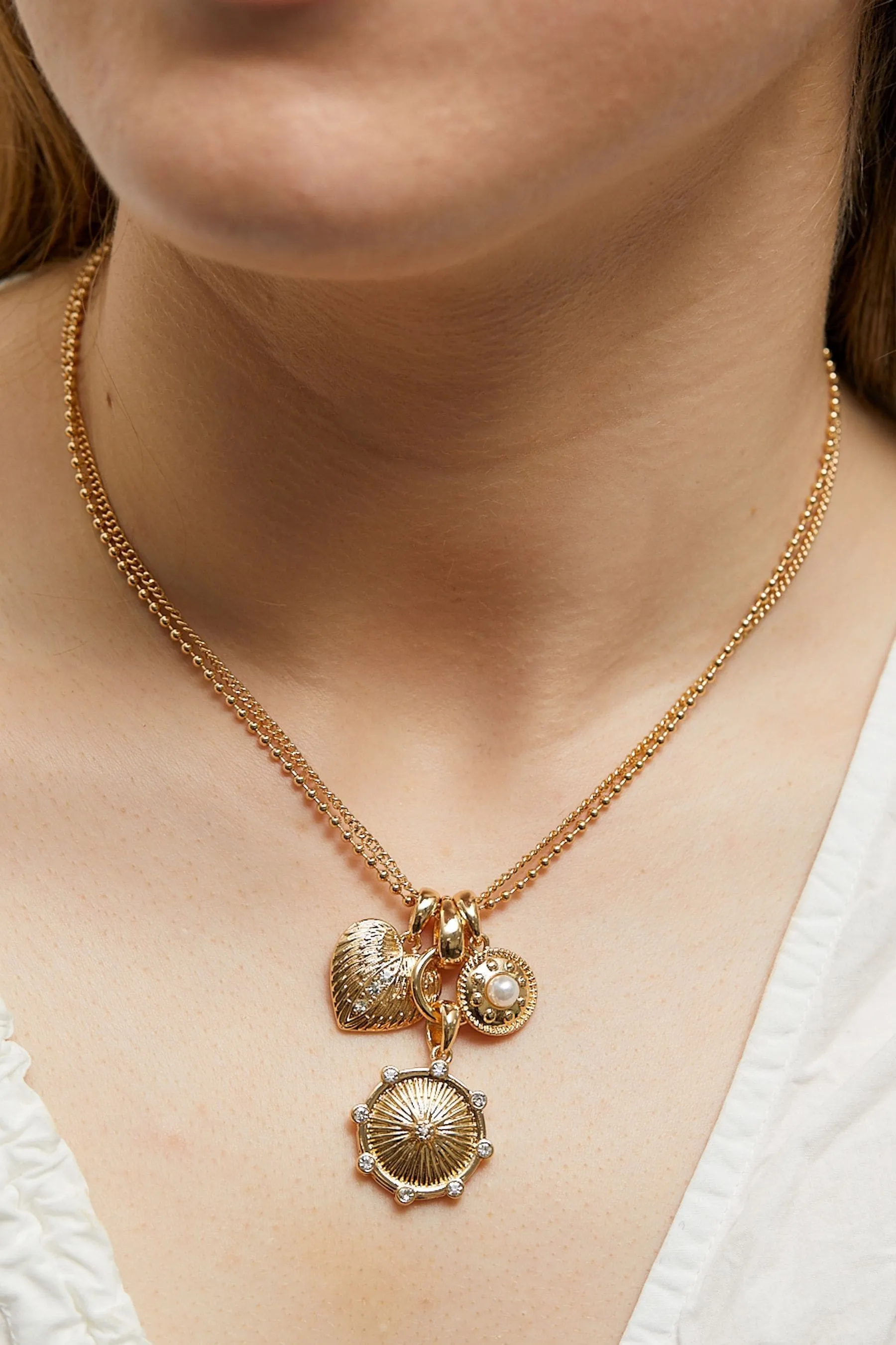 Lipsy Jewellery - Collana regalo con ciondolo a moneta