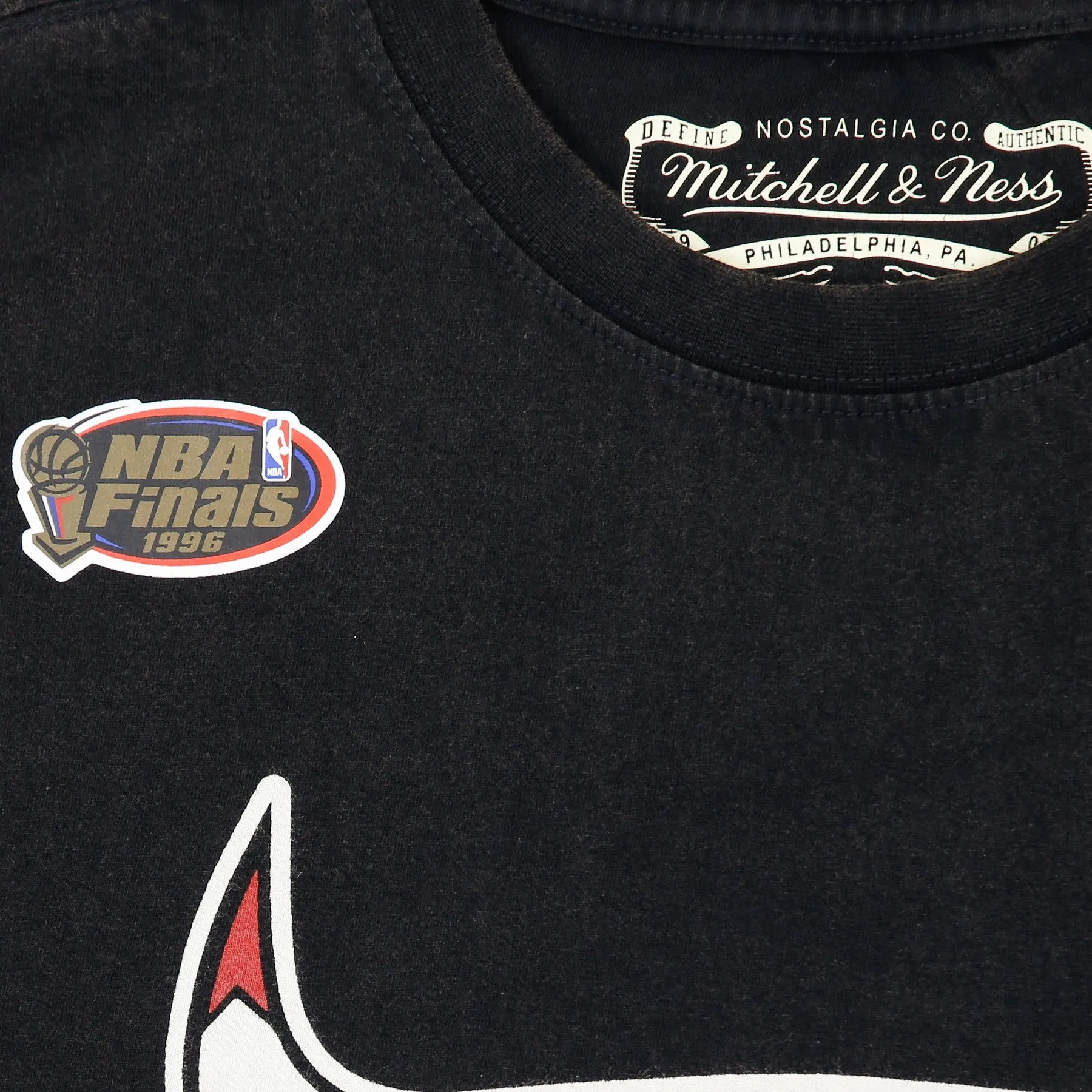 Maglietta Uomo Nba Worn Logo Tee Hardwood Classics 1996 Chibul Black/original Team Colors
