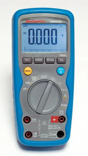 Multimetro Portatile Chauvin Arnoux DMM230, 10A ca, CAT III/IV, Cert. LAT