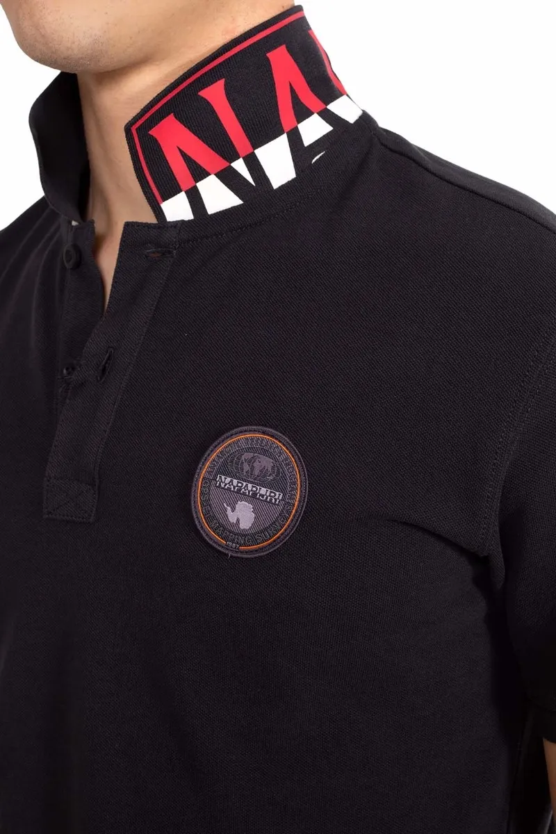 NAPAPIJRI Polo uomo con badge logo 