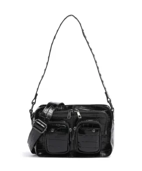  Núnoo Texas Ellie Borsa a spalla pelle in rilievo nero  