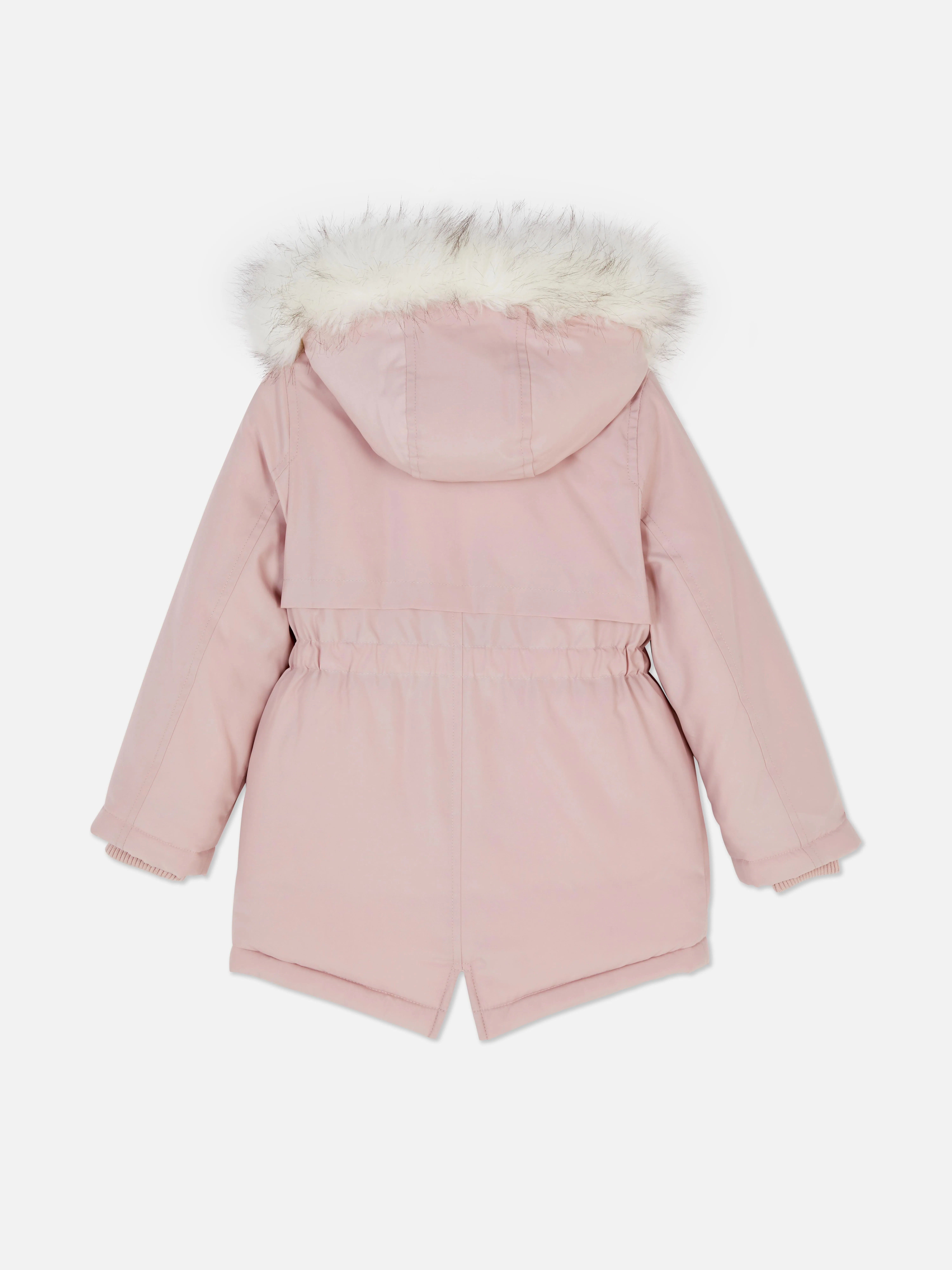 Parka con cappuccio in pelliccia sintetica