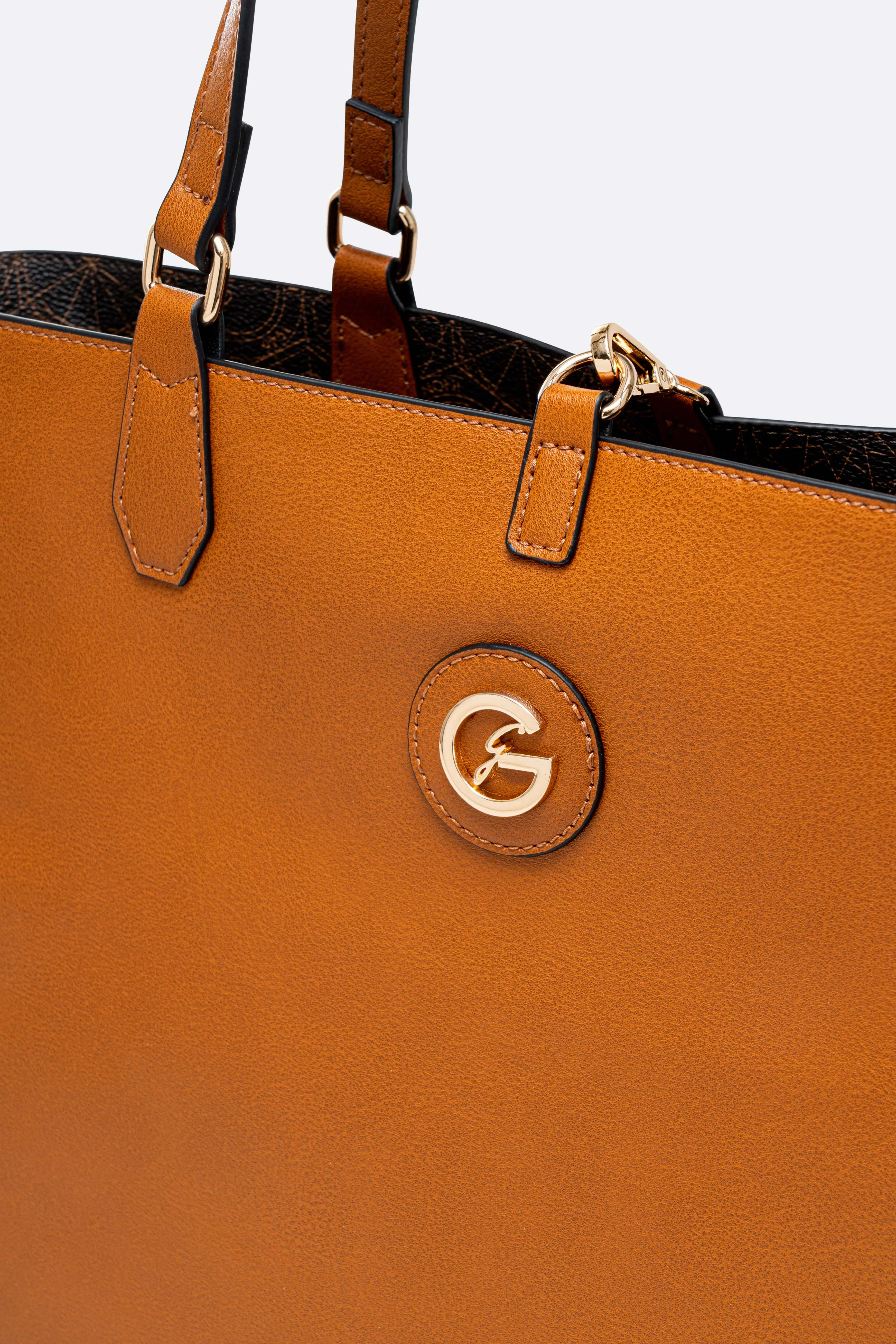 Shopping bag Reversible small New Teodosia mono brown