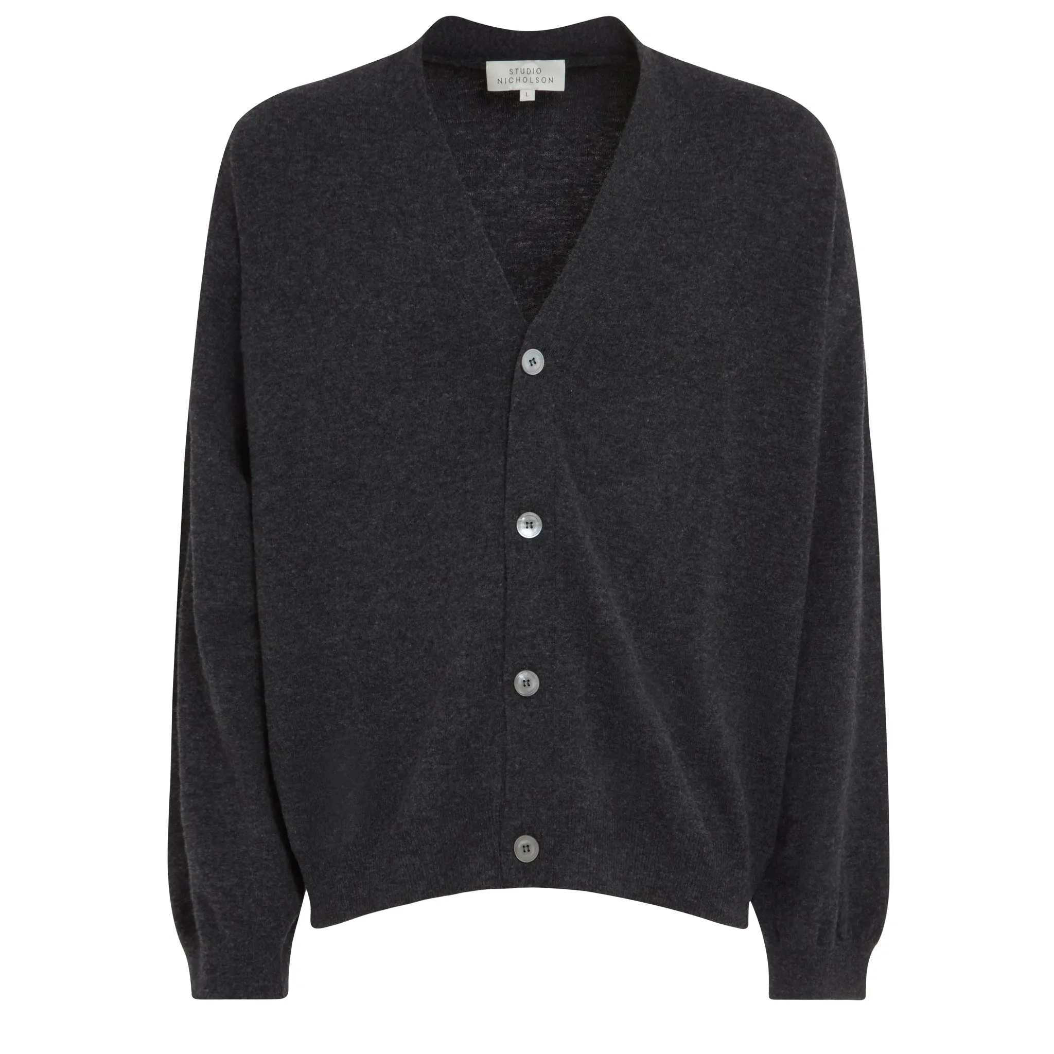 STUDIO NICHOLSON  Cardigan in lana grigio